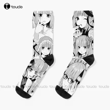Nino Nakano | Типичные носки Quintuplets, Забавные носки с цифровым принтом 360 °, Унисекс, Носки для взрослых, Подростков, Молодежи, Подарочные Забавные носки